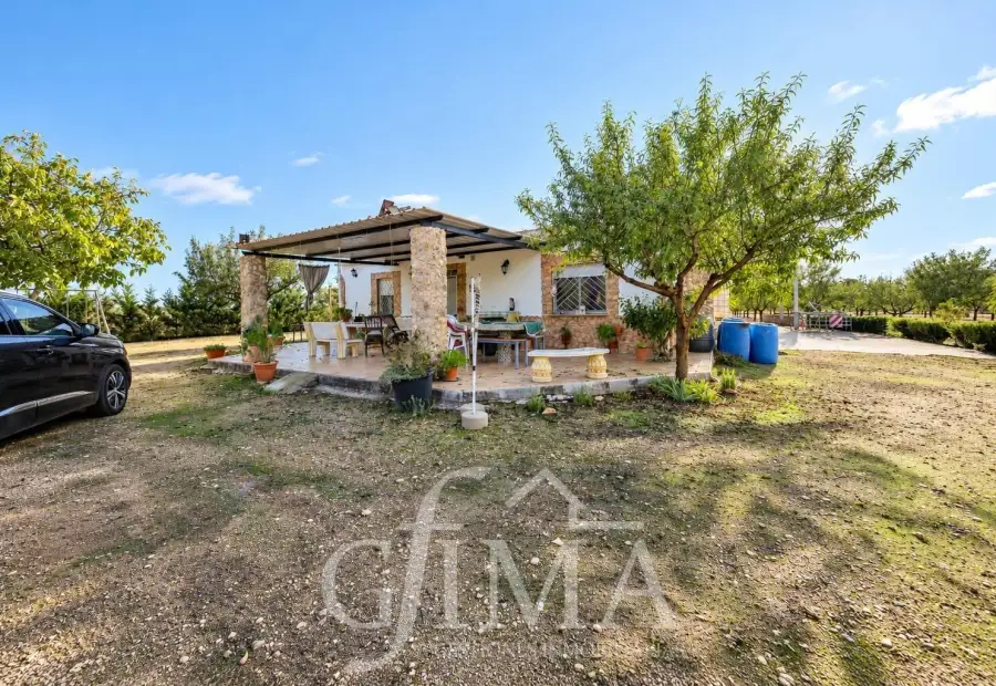 Chalet con finca de 1,7 hectáreas de almendros en producción entre Tomelloso y Argamasilla de Alba en Argamasilla de Alba